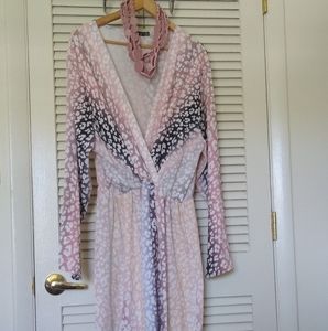 Pink, Black, and White Spotted Dress